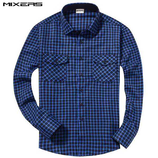 

2018 brand autumn winter men's plaid flannel casual shirt slim fit blue formal dress shirt men long sleeve social style clothes, White;black