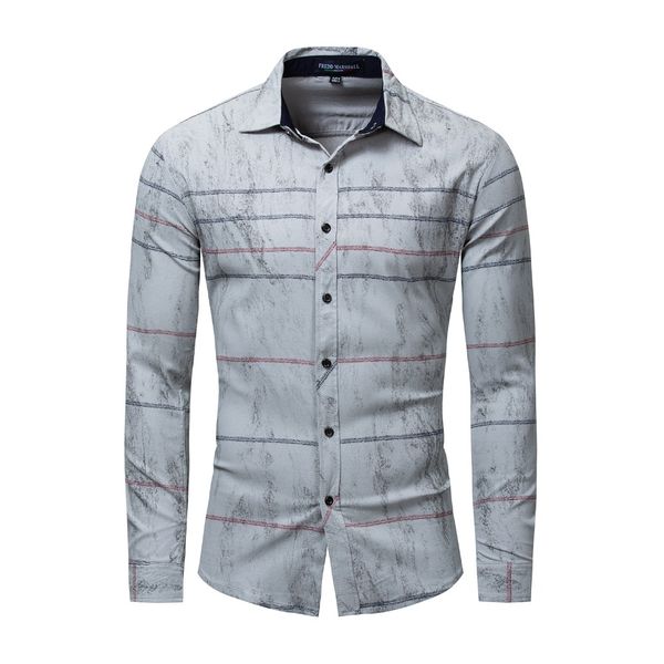 

100% cotton shirt long sleeves bottoming shirt slim fashion brand euro size, White;black