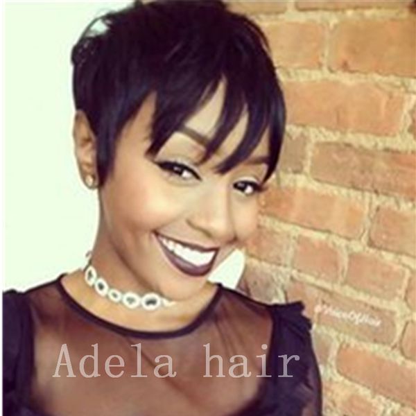 Cheap Short Pixie Cut Wigs With Baby Hair Lace Front Straight