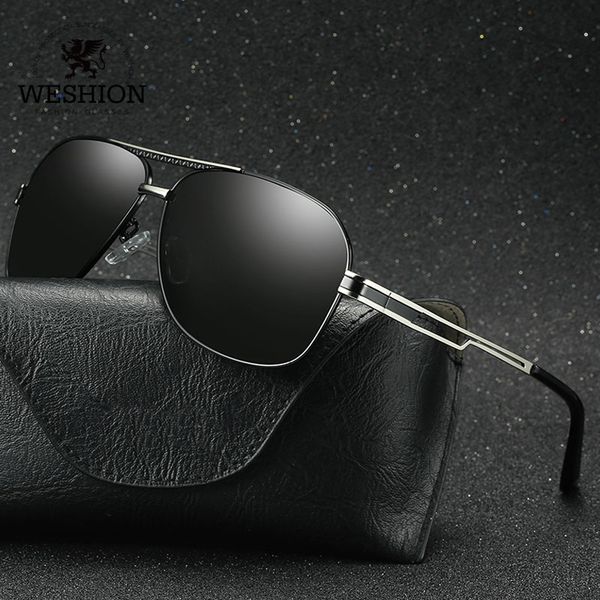 

weshion square sunglasses men women polarized brand designer retro classic driving sun glasses 2018 shade uv400 zonnebril mannen, White;black