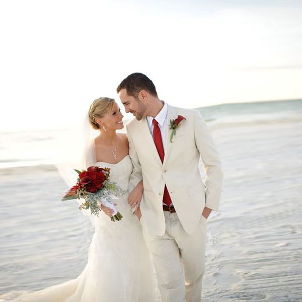 

слоновая кость свадебные костюмы летний пляж жених смокинги slim fit жених мужские костюмы 2 шт. (куртка+брюки) лучший человек blazer, Black;gray