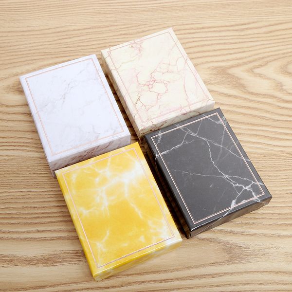 

[ddisplay]ins style pink marble jewelry box,trend pendant gift case, special jewelry box for necklace, festival bracelet marble drawer box, Black;white