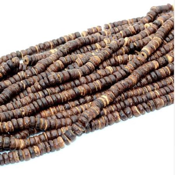 

wholesale 8mm coconut shell beads wood round column spacer bead beads for jewelry making bracelets for women, Black