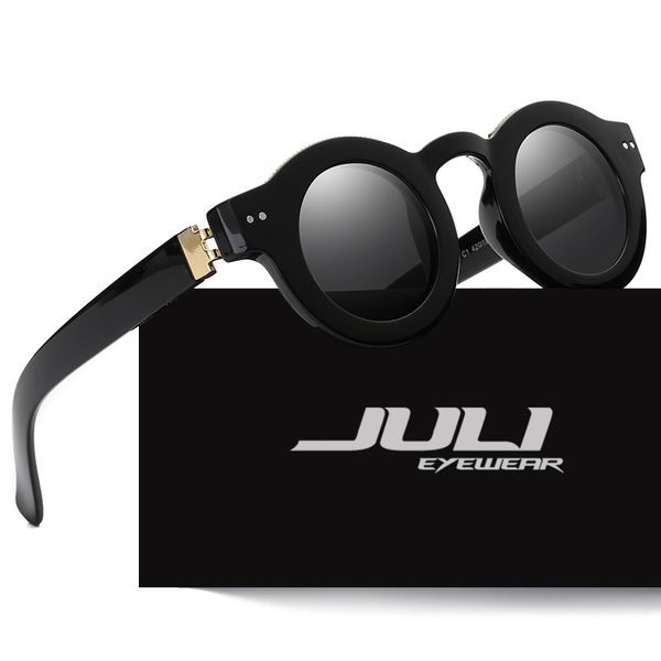 

juli eyewear classic polarized men sunglasses women brand round fashion sun glasses driving eyewear gafas oculos 2017, White;black
