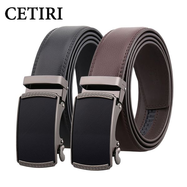 

cetiri male leather belt men male genuine leather strap luxury automatic buckle belts for men belt cummerbunds ceinture homme, Black;brown