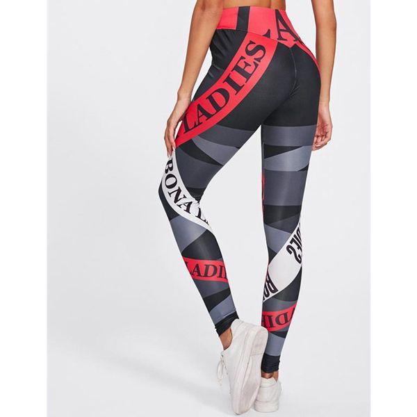 

printed sport leggings fitness women training running pants push up hips yoga pants gym clothes sport tights jogging femme 2018, White;red