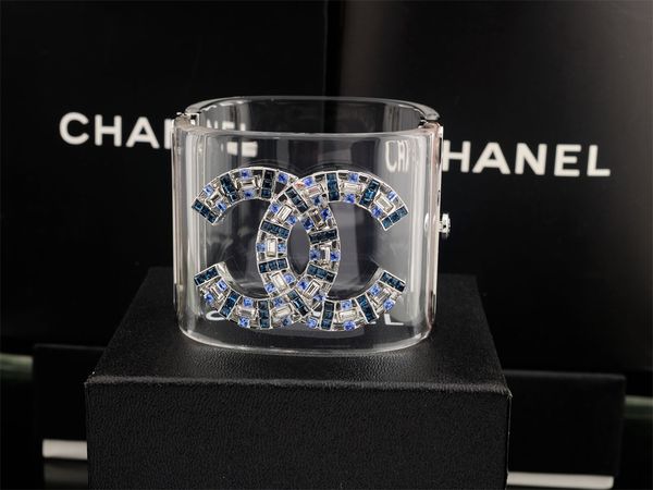 

Factory ell 2019 rivet double diamond cuff wide bracelet fa hion clear cry tal punk acrylic bracelet with box
