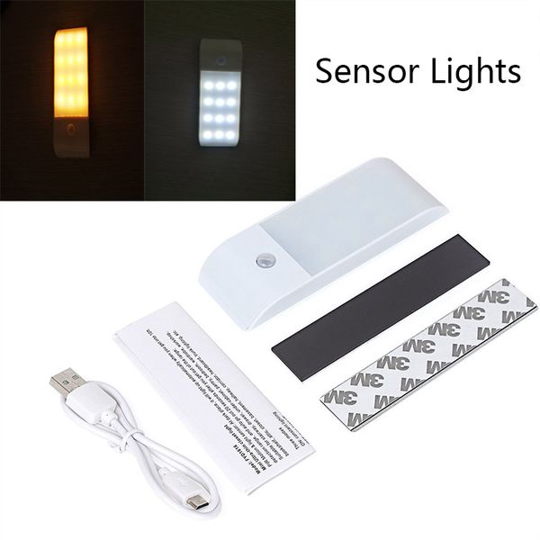 Sensor Lichter LED kleine Nachtlampe intelligente kreative Infrarot menschliche Sensorlampe, Wandlampen Lichter Notfalllampe Schranklampe