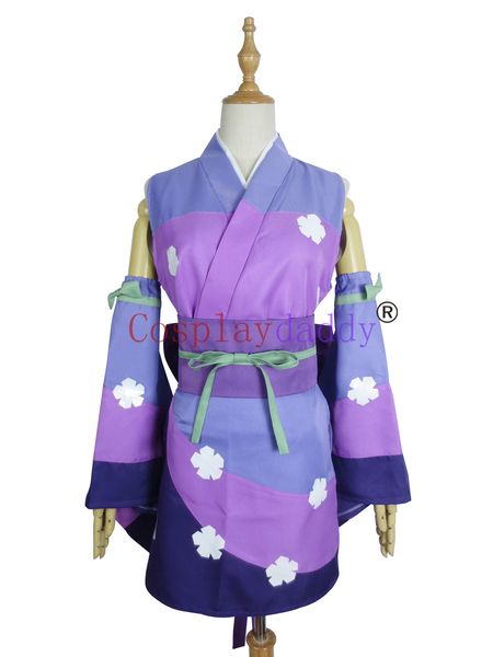 Costume cosplay kimono viola Fairy Tail Erza Scarlet Spedizione gratuita F008