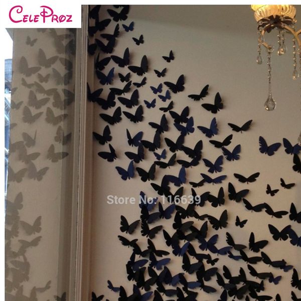 3d Paper Butterfly Wall Sticker Decor Butterflies Art Decal