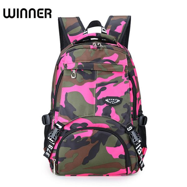 

camouflage dot colorful unique printing bookbag women oxford waterproof child backpack large capacity schoolbag for girls