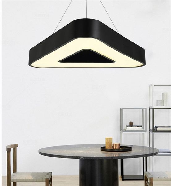 

modern iron triangle shape led pendant light led projection lamp ac 85-265 voltages for dining table office meeting room