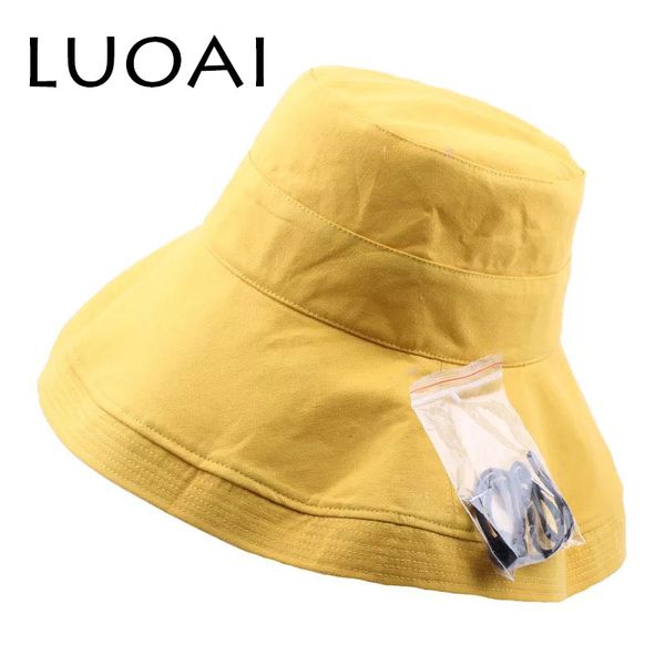 

luoai new nuova estate cappello tesa larga cappelli di sun per le donne pieghevole beach caps 7 colori per la scelta, Blue;gray
