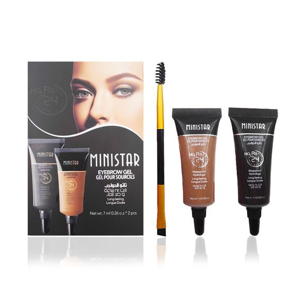 

two-color eyebrow porwder belt eyebrow brush gifts with eyeliner waterproof natural stereo selling makeup