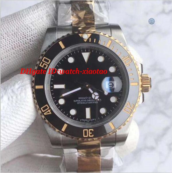 

роскошные лучший v3 версия двухцветный 18k золото 116613 керамический безель eta 2836 механизм с автоподзаводом дата мужчины дайвинг спорт н, Slivery;brown