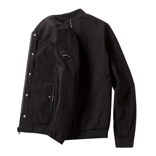 

plus size 4xl mens bomber jacket stand collar 80, Black;brown