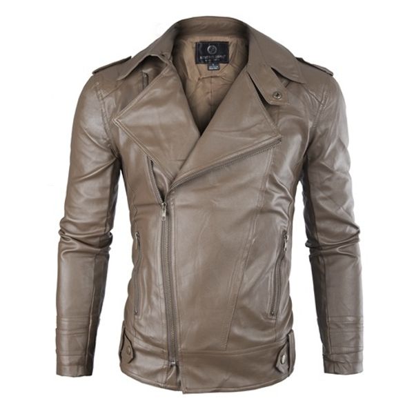 

new men coat korean slim skin nap gacket, Black;brown