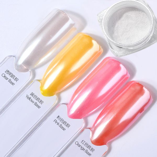 

2017 new diamond pearl mermaid powder shining white nail art glitter powder dust diy nail decoration pigment, Silver;gold