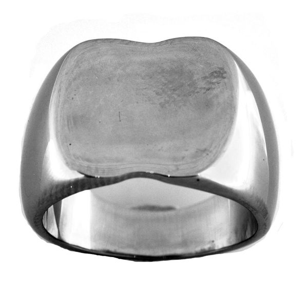 

fanssteel stainless steel jewelry vintage plain ring irregular convex signet ring gift for brothers sisters fsr07w60, Silver