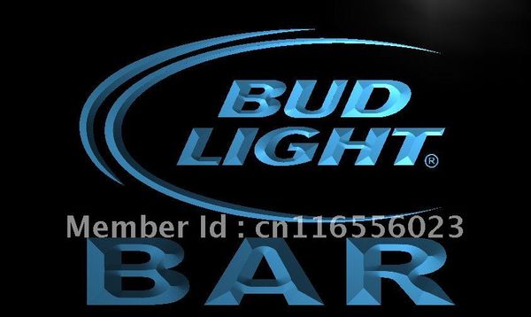 

la093- bar bud beer led neon light sign home decor shop crafts
