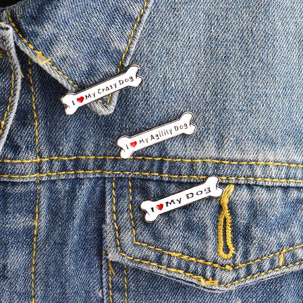 

i love my crazy dog hard enamel brooches pins for men cute suit shirt hat accessories small lapel pins badge 12pcs wholesale drop shipping, Gray