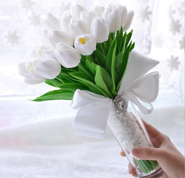 

eternal angel tulip, bride holding bouquet, wedding gifts, wedding articles