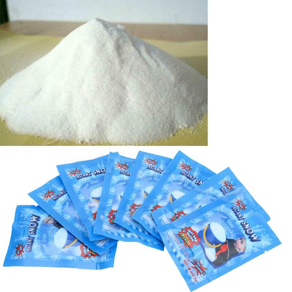 

10pcs/lots white snow for christmas fake magic instant snow fluffy super absorbant decorations for christmas wedding sale