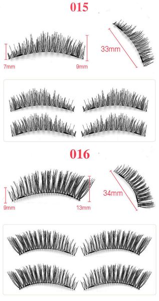 

natural look false eyelashes 2 magnets full eyes handmade reusable magnetic lashes 25 styles available dhl makeup accessories