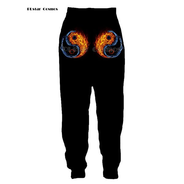 

plstar cosmos new brand yin and yang fashion clothe cool style man women 3d print joggers pants drop shipping, Black