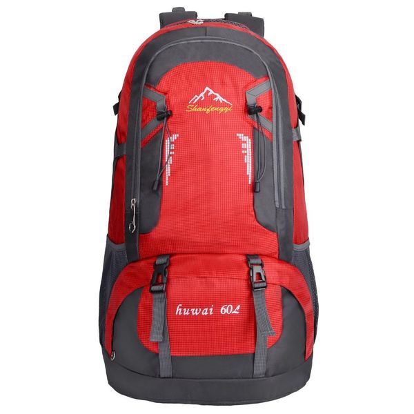 

60l waterproof outdoor backpack sports bag for hiking travel mountaineering rock climbing trekking camping