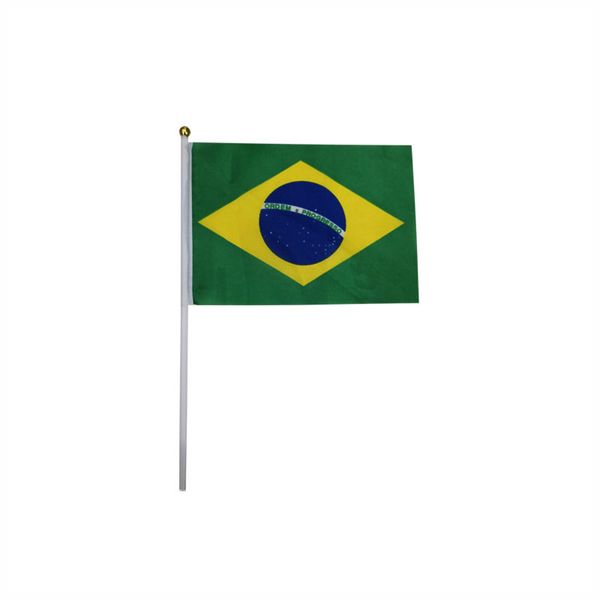 

14 x 21 cm brazil 2022 world cup hand waving flag festival party decoration banner