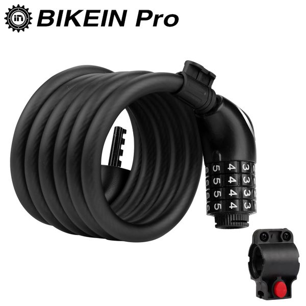 

bikein pro cycling bike steel wire anti-theft password lock for bicycle mtb electric cable lock safety bicycle accessories