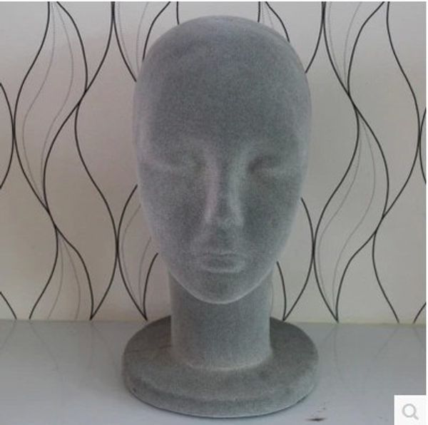 

styrofoam mannequin head model hat wig holder gray stand display female head, White