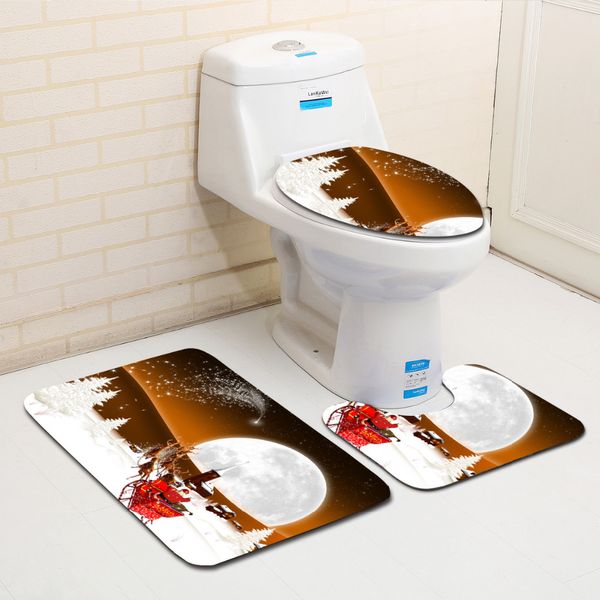 

eco friendly toilet seat cover christmas bathroom set anti-slip bath mats washable toilet lid cover bathroom accessories wc cover toilet