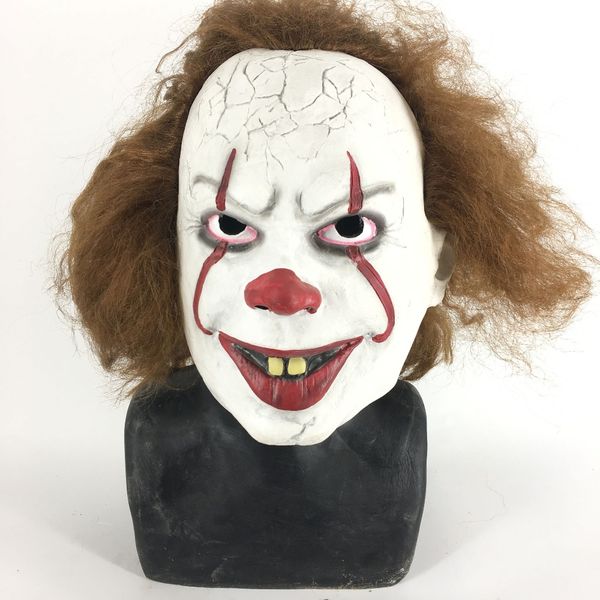 

2018 new arrival products halloween funny interesting clown masks with cosplay costume latex holiday supplies