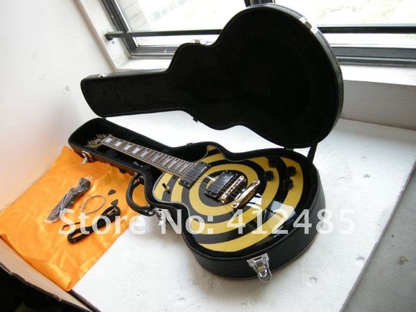 LP Zakk EMG Pickup Gitarre Gro￟handel Gitarren auf Lager Zakk Wylde E -Gitarre Schwarz gelb mit Geh￤use