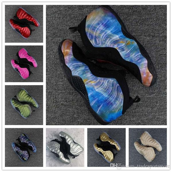 

2019 new men penny hardaway one 1 men shoes foam sneakers training sports foamposites shoes eur 41-46, Black;red