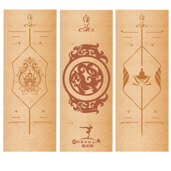 

1pc can be customized separately cork natural rubber non slip yoga mat for pilates fitness yoga exercise mats 183cm*68cm*4mm