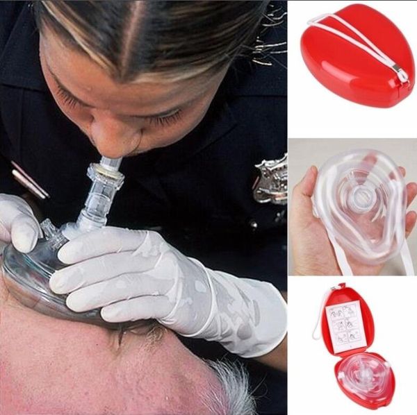 

First Aid CPR Breathing Mask Protect Rescuers Artificial Respiration First Aid Masks CPR Breathing Mask One-way Valve Tools KKA4485