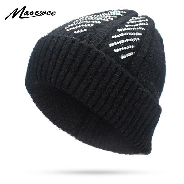 

diamond single layer wool knitted thick women's winter hats folds skullies beanies caps for girls beanie warm female hats, Blue;gray