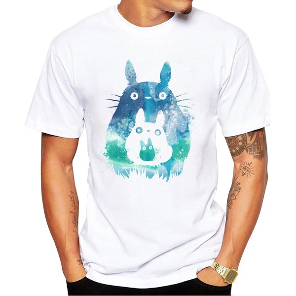 

2017 new arrivals totoro with mini totoros men t shirt printed t-shirt short sleeve casual basic cool tee shirts, White;black