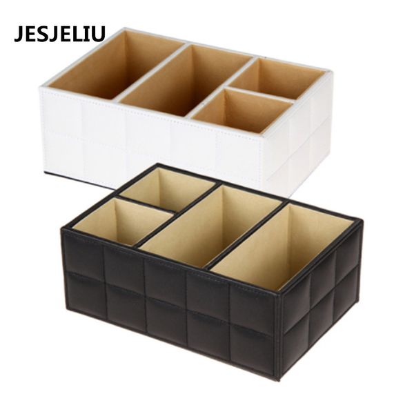 

new leather desk accessories & organizer storage boxes 2 styles luxurious remote phone holder desk set