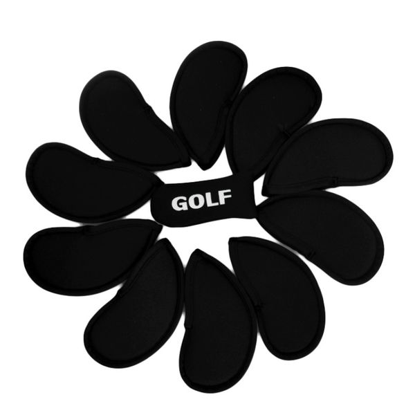 

new arrival putter head cover headcovers protect set neoprene black for your sport 10pcs golf club iron