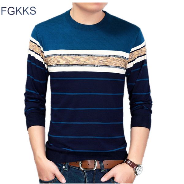 

fgkks sweater men pullover knitted male sweater men casual coat mens sweaters 2018 man autumn clothing, White;black