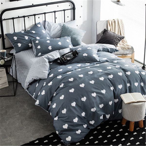 

cotton print twill youth series boy and girl bedding sets 4pcs, sheets, bed covers, pillow covers size 200 x 230 cm