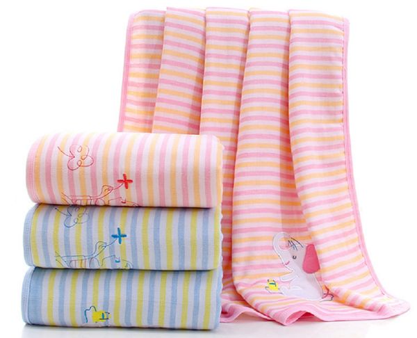 Bio-Musselin-Decke für Babys und Kleinkinder – weiche Bettdecken aus 100 % Baumwolle, Sommerdecke für Babys (blau/rosa, 100 cm x 100 cm)