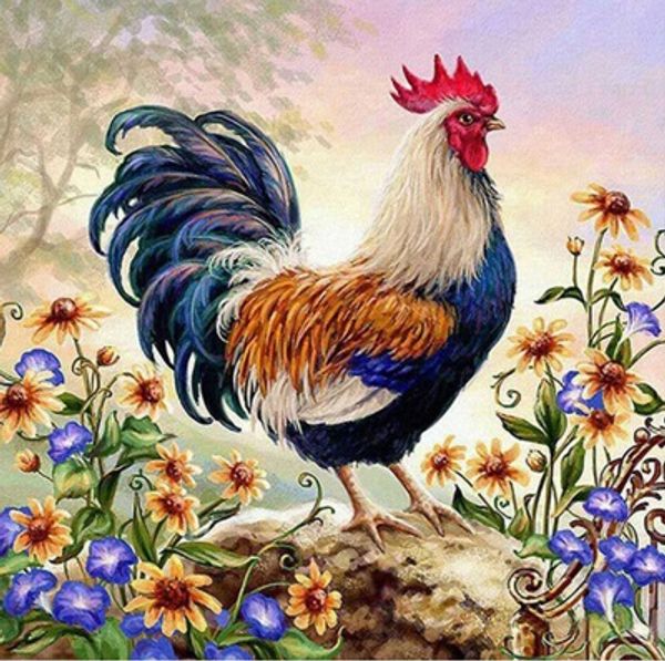 

Full Square/Round Drill 5D DIY Diamond Painting "cock" Embroidery Cross Stitch Mosaic Home Decor Art Experience toys Gift A0089