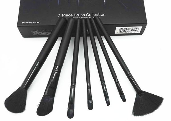 

7 pcs elf makeup brush set black foundation eye shadow blush cosmetic brush makeup tools beauty makeup dhl hipping