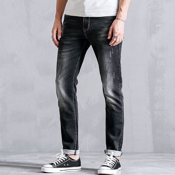 

isurvivor 2018 men spring autumn vintage jeans denim pants trousers male casual fashion slim fit large size pencil pants outwear, Blue