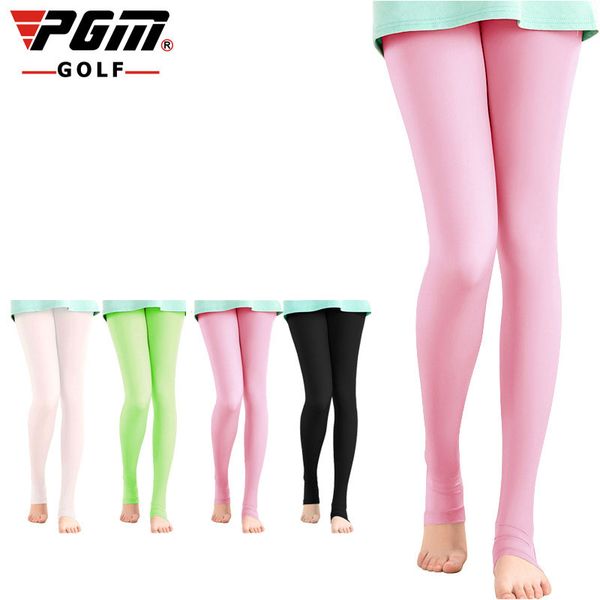 

pgm golf legging socks lady outdoor sunscreen ice tights rompers stockings girl high elastic sweatpants pant bottom aa51863, Gary;green